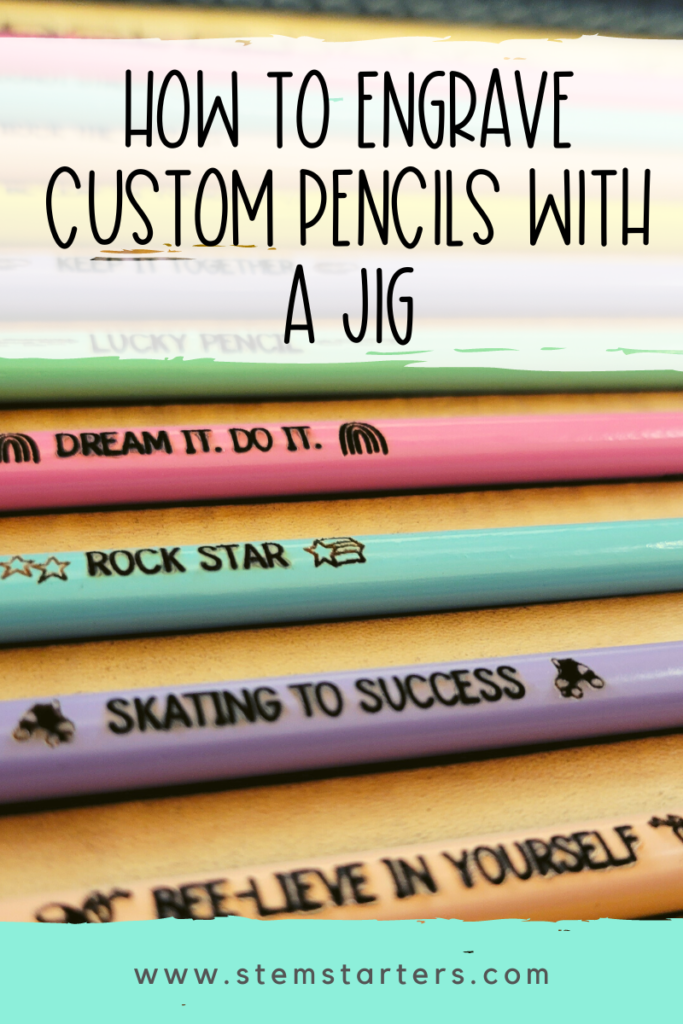 how to engrave custom pencils with a jig