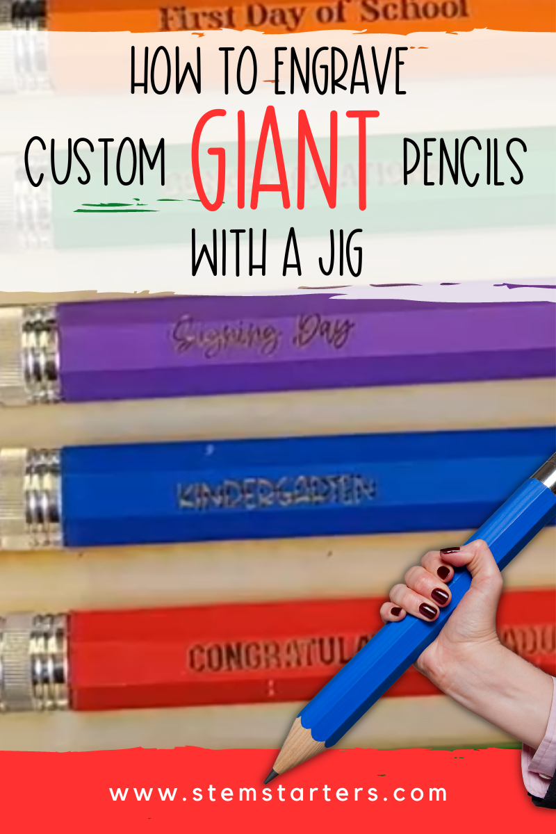 How to engrave custom giant pencils