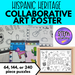 This is a cover for Hispanic Heritage Night Collaborative Art Poster