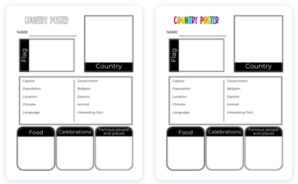 Hispanic Heritage Flag Coloring Pages for 21 Countries - Image 3