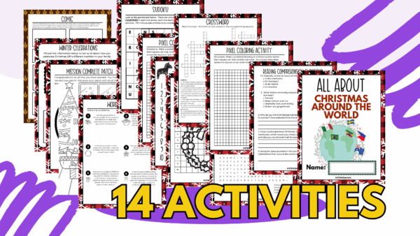 Christmas Around the World Workbook Activity Packet - Image 4