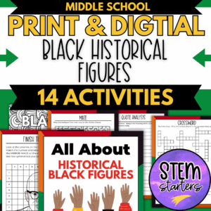 Black Historical Figures Activity Workbook Crossword Word Search Sub Plans