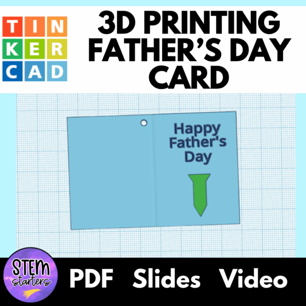 Create a Card for Father's Day using 3D printing and Tinkercad