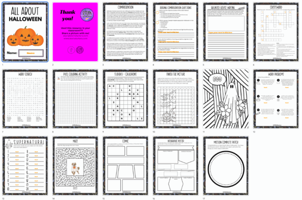 History of Halloween Print and Digital Worksheets Activities for 5th-8th grades - Image 3