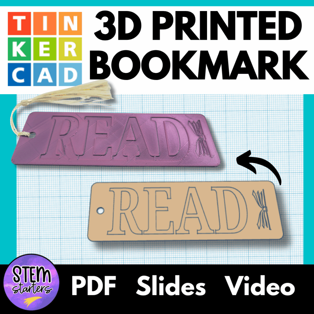 3D Printing Large Bookmark Tinkercad Lesson Plan for 3D Design - Stem ...