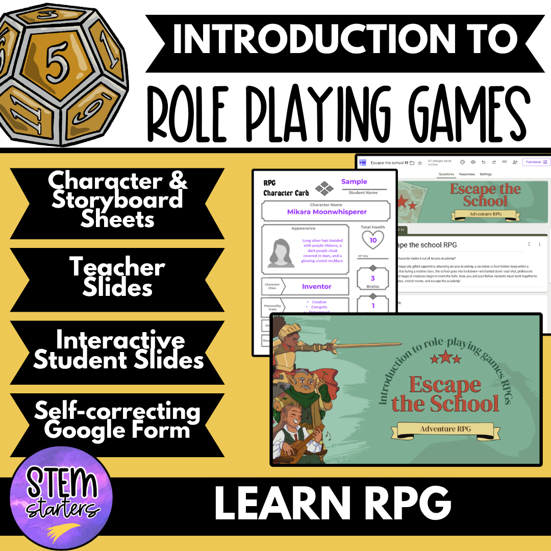 Dungeons and Dragons Activity RPG Role Playing Game Create Your Own Character