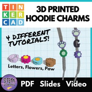 hoodie charms on tinkercad background